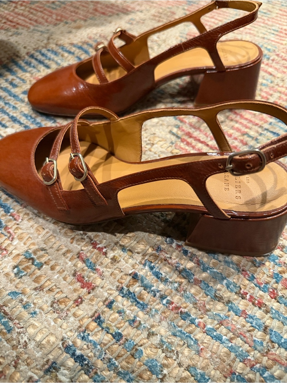 Sézane Paula Babies Patent Camel - Size 8 - Picture 5 of 8